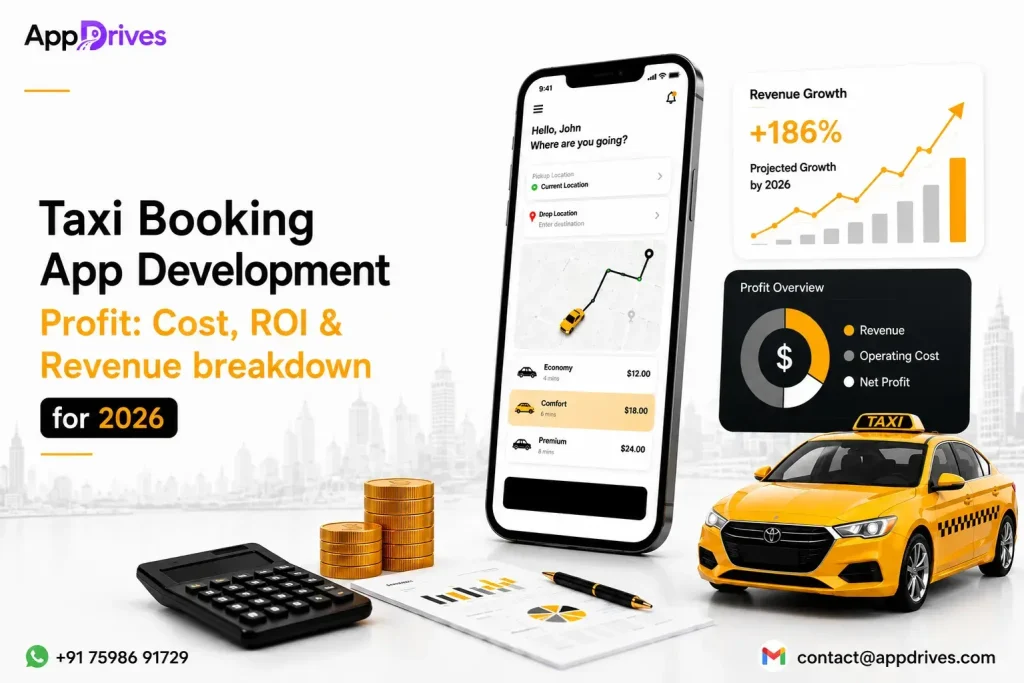 Taxi Booking App Development Profit: Cost, ROI & Revenue breakdown for 2026